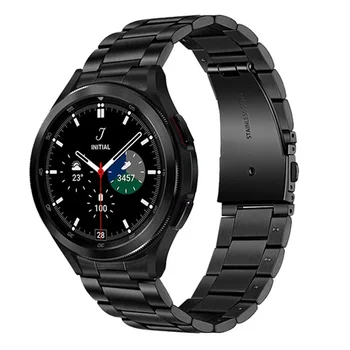 2023 Модерен метална каишка Samsung Galaxy Watch 4 Classic 46 мм 42 мм 5 Pro 45 мм, без разлика извит край на каишка 5/4 44 мм 40 мм каишка