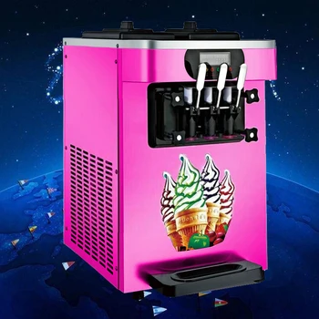 220 В търговски настолна машина за приготвяне на мек сладолед, вертикално начин на приготвяне на сладолед, интелигентен подсладител, мороженица
