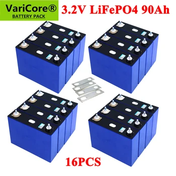 16 бр./лот 3.2 В 90Ah LiFePO4 батерии DIY 12 В 24 В 36 В литиево-желязо phospha VR Слънчевата енергия Офроуд самостоятелни слънчеви батерии, вятърни генератори