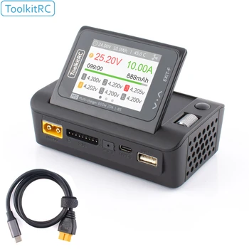 ToolkitRC M9 600 W USB Бързо Зареждане на постоянен ток Интелигентно Зарядно Устройство Регулируем Ъгъл на екрана с функцията За Аудио 1-8 S Lipo LiHV живот на Батерията