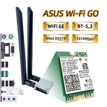 Intel AX210 WiFi Карта AX210ngw WFi6E Безжична Мрежова Карта Bluetooth 5,3 Wi-Fi Адаптер за ASUS B550 X570 Z270 X99 V-M. 2 WiFi Go