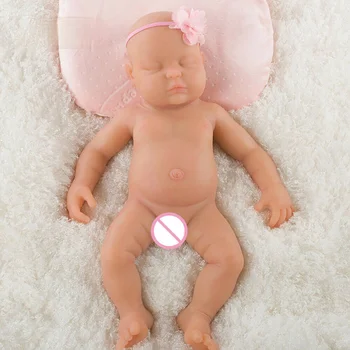 Реалистични и реалистично 18 инча (47 см) на силиконова кукла Rebornpuppen Baby Doll Момиче кукла ръчно изработени 3700 г