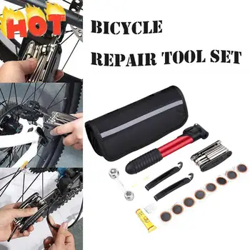Професионален набор от инструменти за ремонт на велосипеди, оборудване за ремонт на гуми, велосипеди инструмент, създаден, за колоезденето, мултифункционален ключ за съхранение с J1P9