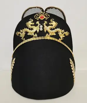 Древнекитайская шапка на династията Мин Hanfu, мъжки официалната шапка, поява на сцената на император