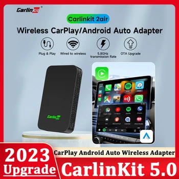 2023 CarlinKit 5.0 2air CarPlay Безжичен Android Автоматичен Безжичен Адаптер за Toyota, Mazda, ford, Volkswagen, Peugeot, Skoda, KIA Haval
