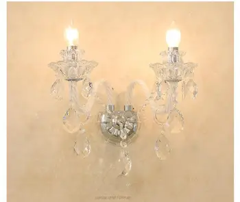 Кристална стена лампа K9 Luxury Decora Хол Кристална стена лампата по-високо качество в близост До хрустальным монтиране на осветление Кристални стенни аплици