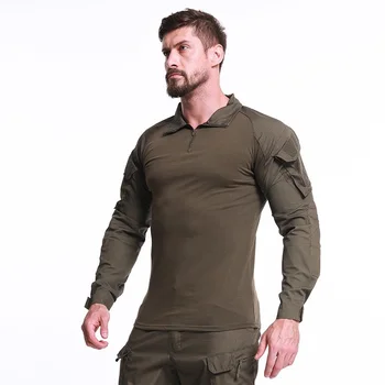 S-5XL, тактическа риза голям размер, униформи, градинска камуфляжная бойна дрехи, туристически спортни военните върхове, армейски фен с дълъг ръкав