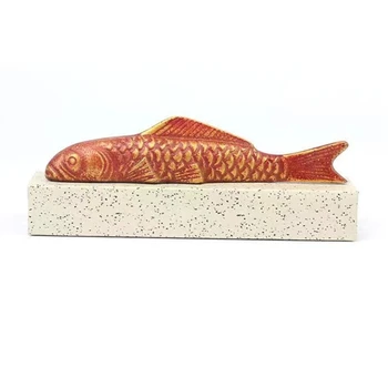 Желязното преспапиета Метална Риба преспапиета Китайската Класическа Щастлива Калиграфия Живопис преспапиета Резба Xuan Paper Press Prop