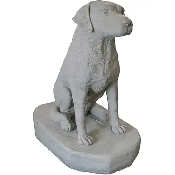 Статуя на куче Лабрадор – Външен вид от естествен гранит – Изработен от смола – Easy - 31 