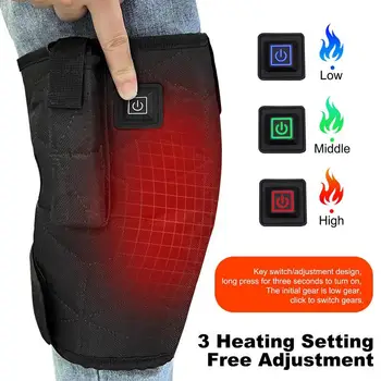 Топло за коляното USB-нагревателен наколенник за наколенника с подгряване, обвивка за нагряване на ставите, облекчаване на болки в коляното затекшем