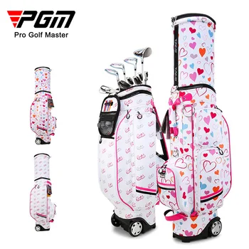 PGM нова прибиращ чанта за топка за голф, женствена чанта за топката с принтом, богат на функции водоустойчива чанта за топката с шкивом