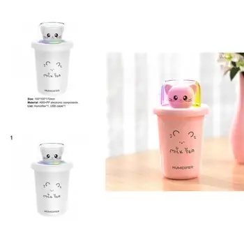 Стилна чаша за мляко, чай USB безшумен хидратиращ овлажнител на въздуха за дълго време на изчакване за пречистване на въздуха с широко приложение