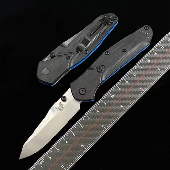 Два цвята дръжка G10, сгъваем нож BENCHMADE 945, улични тактически туристически спасителни джобни ножове EDC, инструмент