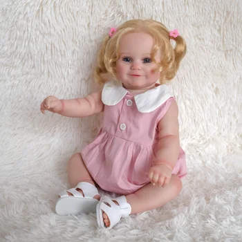 20 инча, силикон водоустойчив кукла-реборн за деца, реалистична 3D-кожа са ръчно изработени с боя Genesis, видими вени
