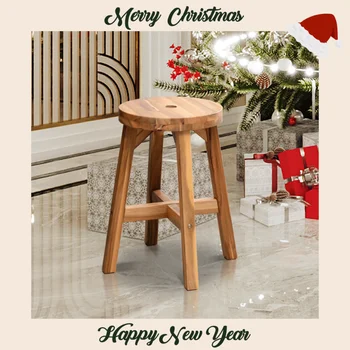 Един стол от дърво Акация, Столове с кръгли езда, най-Добрите Идеи, Приставные холни Маси за мека мебел, Табуретка за всекидневна, малка странична масичка, Силен тегло