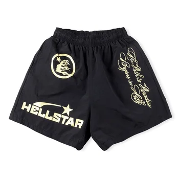 Найлон мрежата на съвсем малък Шорти Hellstar X4 Studios с бродирани къси панталони с надпис 
