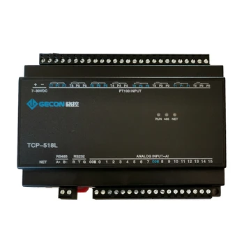 8-канален температурен сензор PT100, 16-канален аналогов входен модул Modbus RTU TCP
