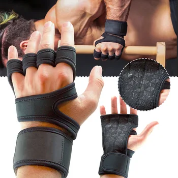 1 чифт ръкавици за вдигане на тежести за мъже, жени, фитнес, културизъм, упражнения, фитнес зала, защитни ръкавици за ръцете, китките, дланите
