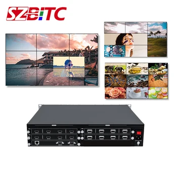 SZBITC LCD видеостена Процесор 4x4 8х8 8x12 HDMI DVI SDI VGA контролер PIP, прозорец, преместване, RS232 управление на светодиоди