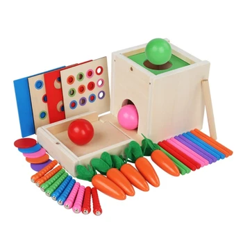 Монтесори-пъзел, сортировач цветове, монетница, образователна играчка, забавно занимание за момчета и момичета, директен доставка